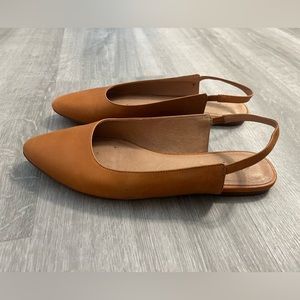 Madewell Saddle Leather Sling back flats